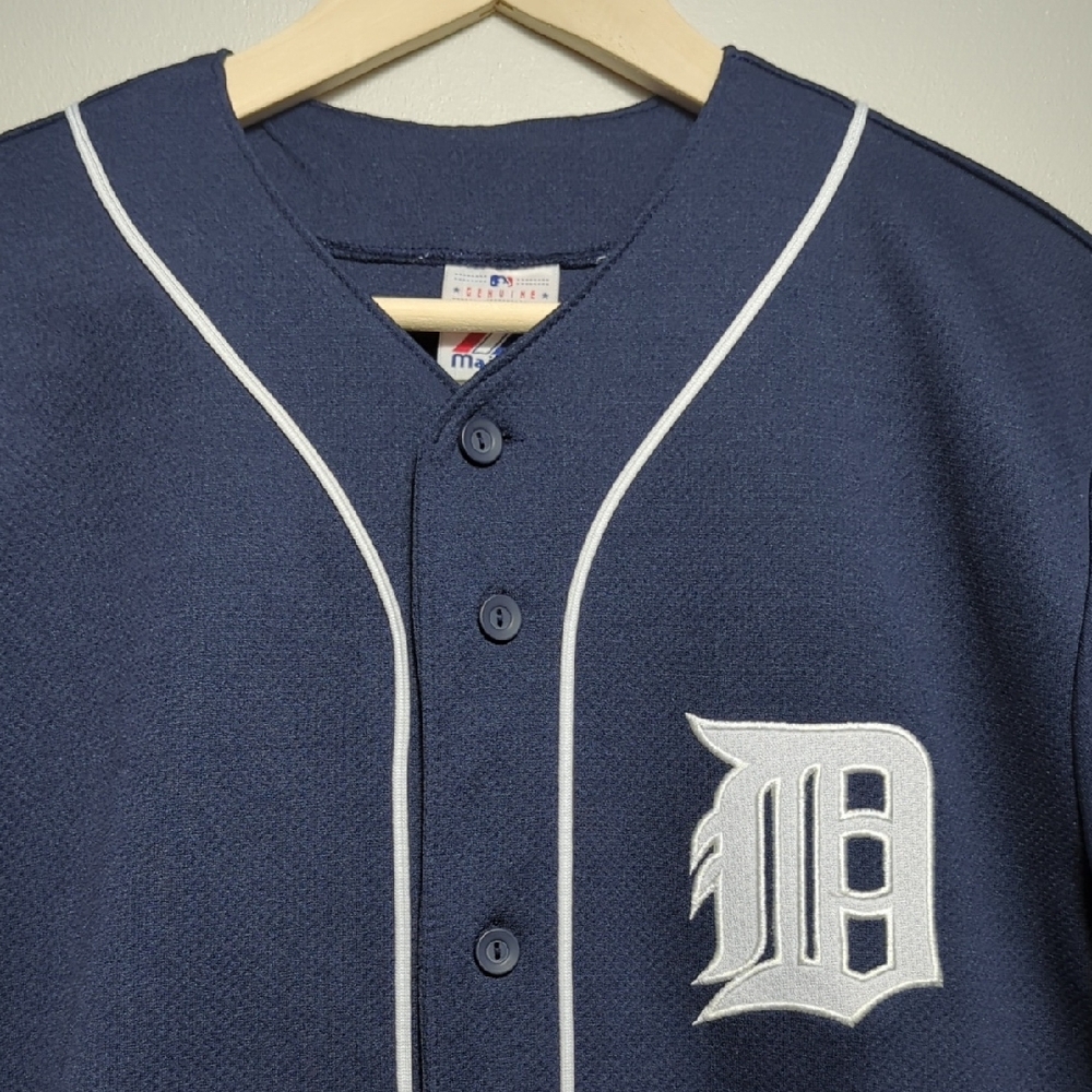 Detroit Tigers MLB Magglio Ordonez Jersey Majestic‎ Embroidered Men Size S/M - Picture 6 of 16